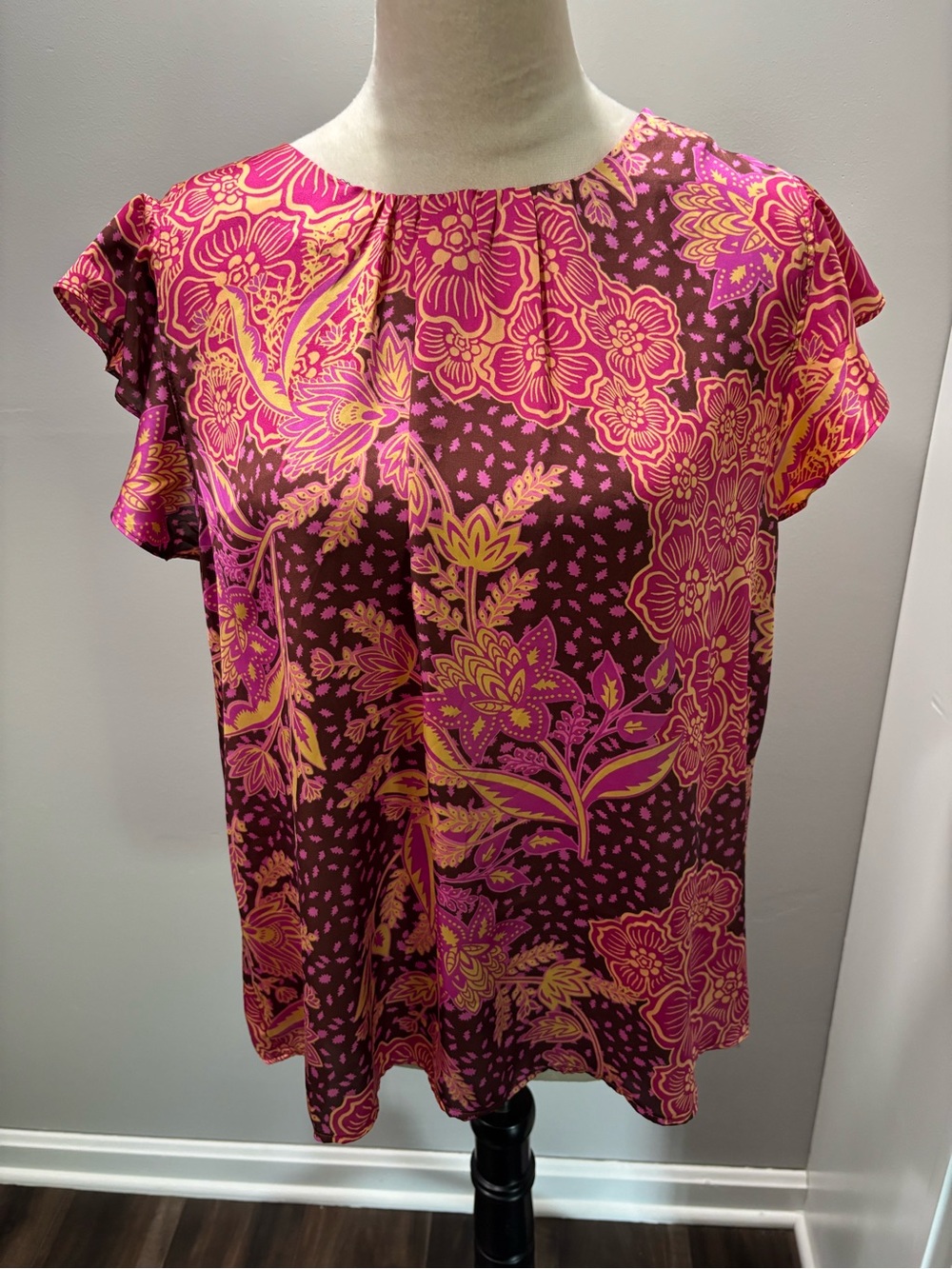 Nordstrom Alex & Lilli Women's Short Sleeve Floral Blouse